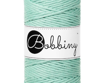Bobbiny Jelly Mint Macrame Cord: 3mm Single Twist Recycled Cotton