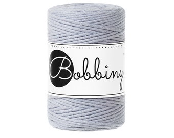 Bobbiny Iris 1.5mm Baby Macrame cord, 108 yards (100 meters) - Single twist macrame cord, certified recycled macrame cord