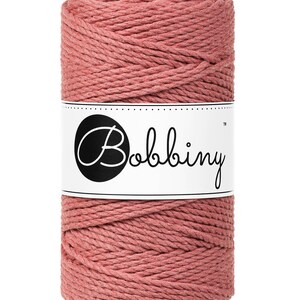 Bobbiny Peony corda di macrame 100m 3mm 3ply - attorcigliata corda di macrame