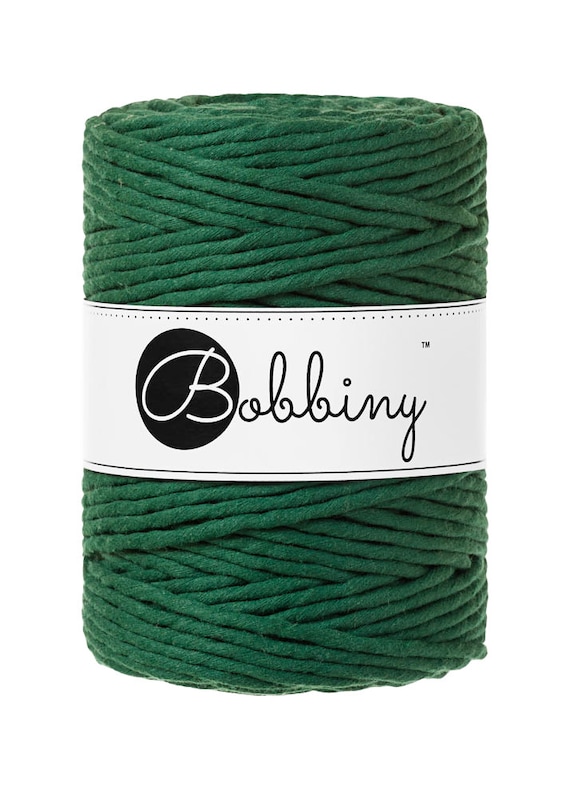 Bobbiny Pine Green Makramee Kordel 5mm, 108 Yards (100 Meter