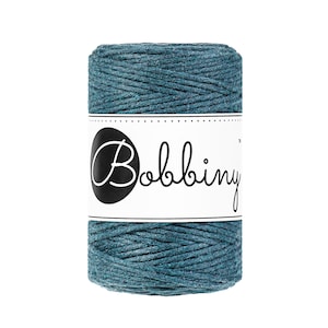 Bobbiny  Peacock Blue Baby Corda di Macrame 1.5mm 100m - sigle attorcigliata corda di macrame