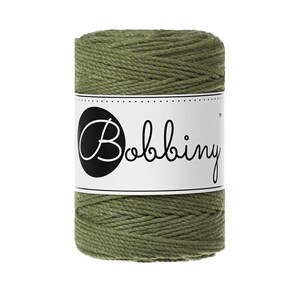Bobbiny Avocado corda di macrame 100m 1,5mm 3ply - attorcigliata corda di macrame
