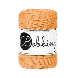 Bobbiny Orange corda di macrame 100m 1,5mm 3ply - attorcigliata corda di macrame