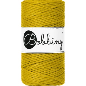 Bobbiny Spicy Yellow Corda di Macrame 3mm 100m - single attorcigliata corda di cottone