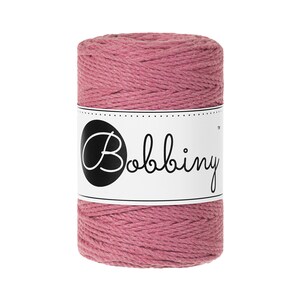 Bobbiny Blossom corda di macrame 100m 1,5mm 3ply - attorcigliata corda di macrame