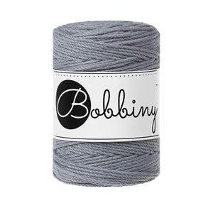 Bobbiny Steel corda di macrame 100m 1,5mm 3ply - attorcigliata corda di macrame