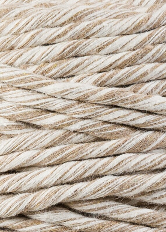 cotton cord 108 yards twisted macrame cord/ beige cord - Single twist macrame string 100 meters Frappe 3mm Premium Macrame cord