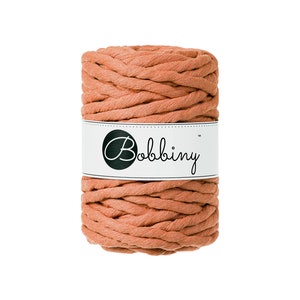 Bobbiny Terracotta Premium Corda di Macrame 9mm 30m - single attorcigliata corda di cottone