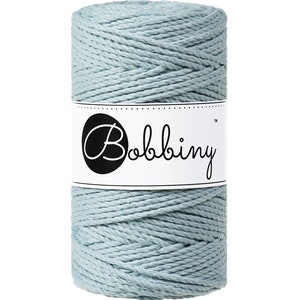 Bobbiny Misty corda di macrame 100m 3mm 3ply - attorcigliata corda di macrame