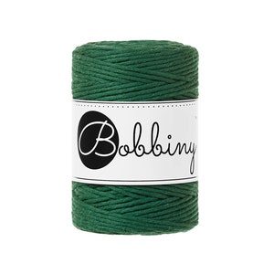 Bobbiny Pine Green Baby Corda di Macrame 1.5mm 100m - sigle attorcigliata corda di macrame