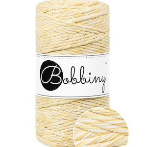Bobbiny Banana Shake  Corda di Macrame 3mm 100m - single attorcigliata corda di cottone