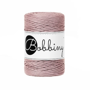 Bobbiny Mauve Baby Corda di Macrame 1.5mm 100m - sigle attorcigliata corda di macrame