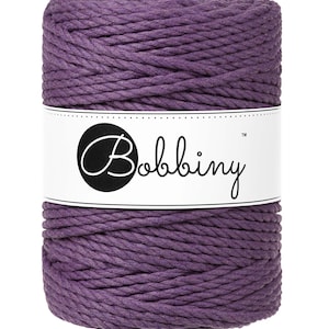 Bobbiny Blush corda di macrame 100m 5mm 3ply - attorcigliata corda di macrame