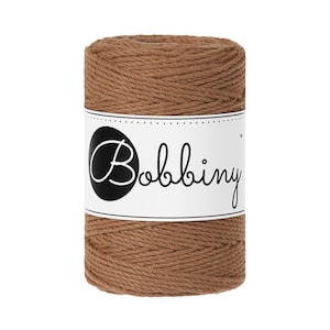 Bobbiny Caramel corda di macrame 100m 1,5mm 3ply - attorcigliata corda di macrame