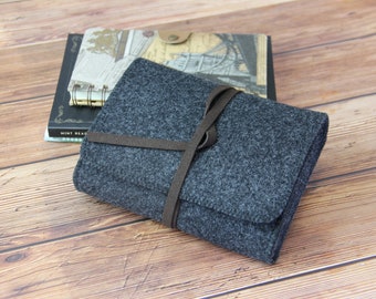 Felt Charger Cable, Power Cord Case, USB Storage Bag,Mouse case for Power Cord storage case accessories sleeve felt, leather Corriedale SN-1