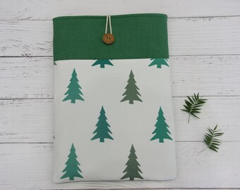 The Perfect Christmas Tree Gift: Stylish Print Laptop Sleeve | Cotton Linen Case for MacBook & HP Laptops | Trendy Holiday Present 2025