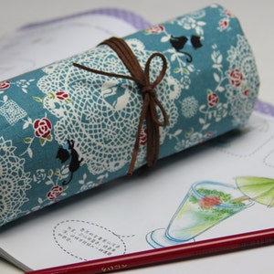 Fold Up Fabric Case - Makeup Brush Roll - Makeup Brush Organizer - Paintbrush Roll - Paintbrush Organizer - Pencil Roll - Pencil Organizer