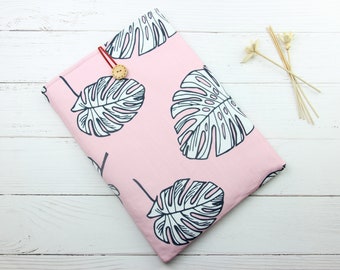 Protective Pink Tropical Leaves Laptop Sleeve for MacBook Pro 16" M3 &Air 15" M4 Protective Case for Dell XPS 15 HP Spectre 15.6" Gift Ready