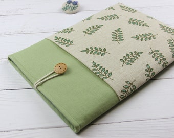 Padded Cotton Laptop Sleeve 13 14 15 16 inch MacBook Pro M3 Air Case Handmade Floral Polka Dot Notebook Pouch| Aesthetic Tech Accessory Gift