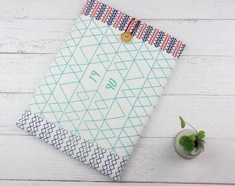 Cotton Laptop Sleeve: Padded Macbook Pro Case with Pocket