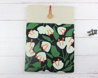 Personalized Fashion Print Laptop Sleeve | Custom Monogram Cotton Case for MacBook Air 13" M2 | Cute Gift for Her for Birthday Christmas