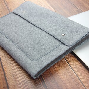 felt+Leather Macbook Air 13.3&quot; sleeve Macbook 13 case Macbook Air cover Macbook case Macbook cover Laptop sleeve  H-011