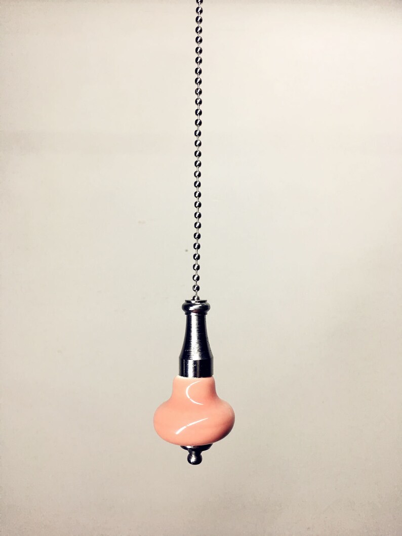 Light Pull Cord Ceramic Chrome Chain 1M Bathroom Ceiling Fan Etsy