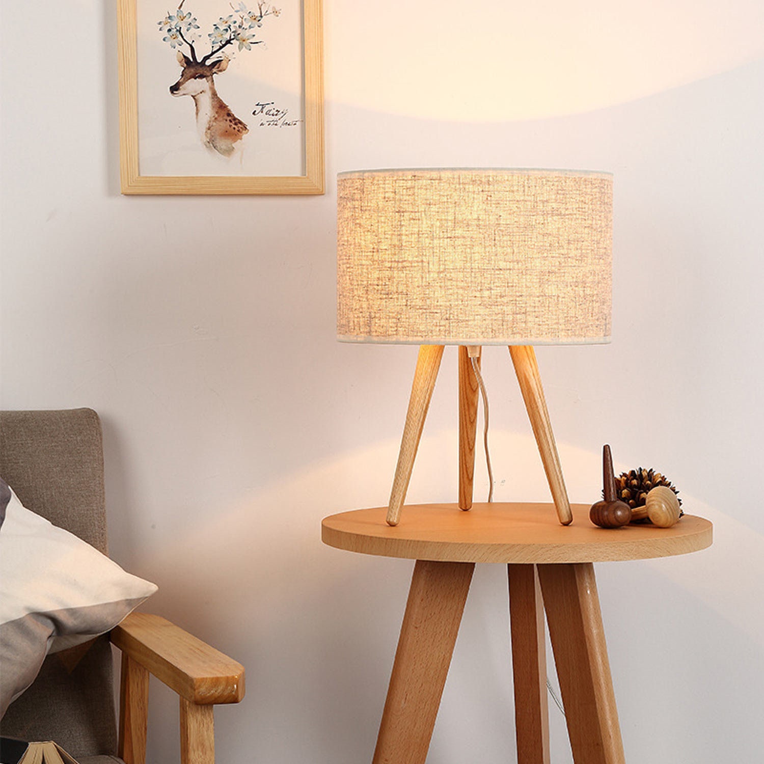 абажур из льна. настольная лампа дерево. настольная лампа marston table lamp. настольная лампа в американском стиле. светильник льняной белый.