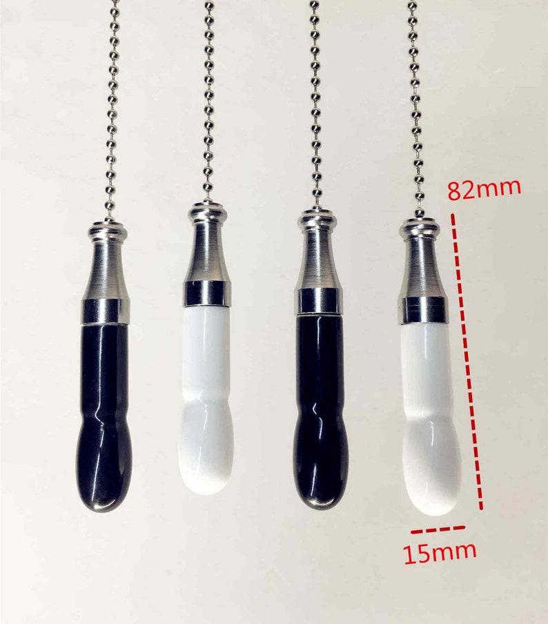 Light Pull Cord Ceramic Cylinder Chrome Chain Bathroom Ceiling Etsy