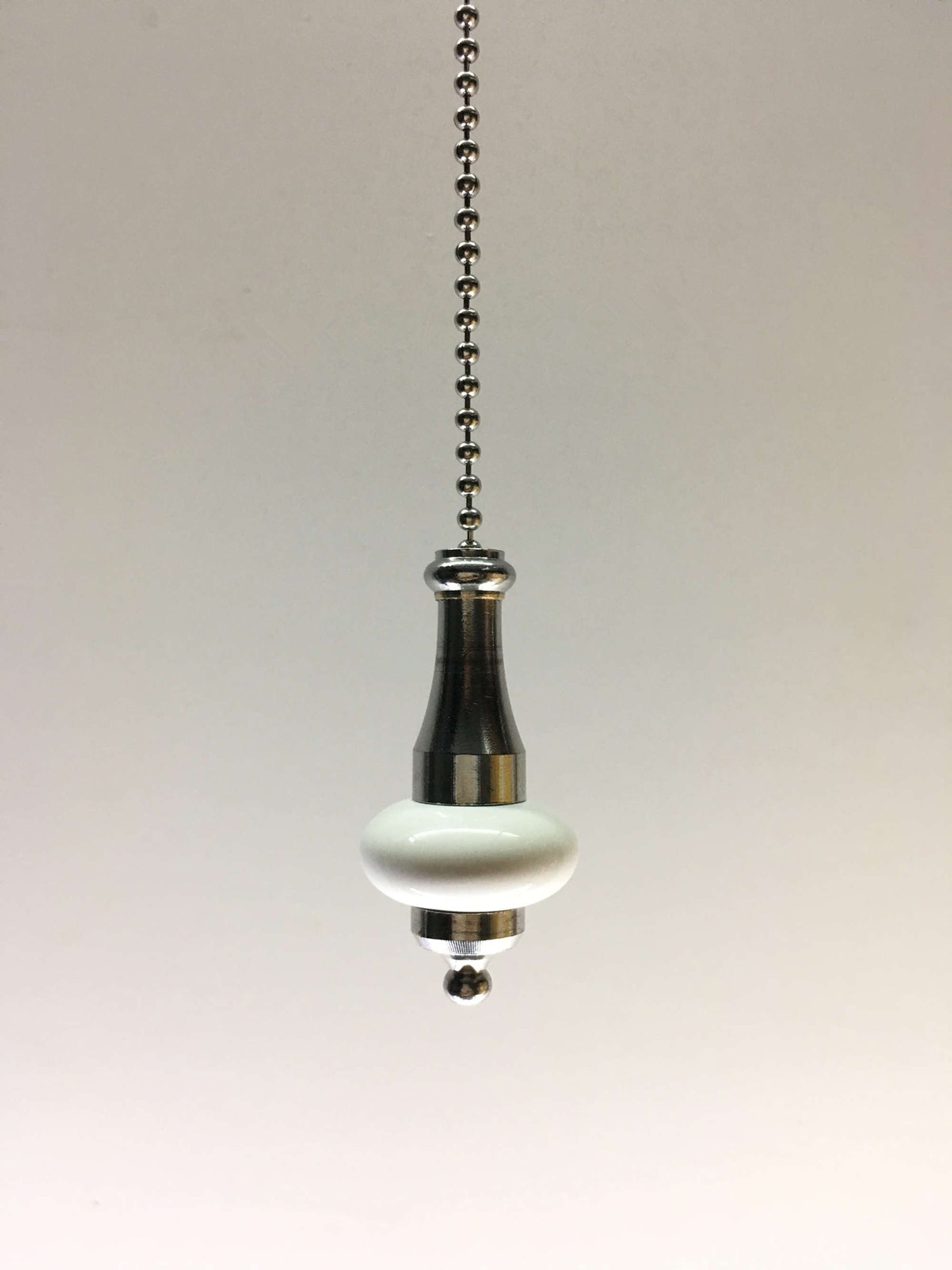 Light Pull Cord Porcelain Chrome Chain Bathroom Ceiling Fan Etsy