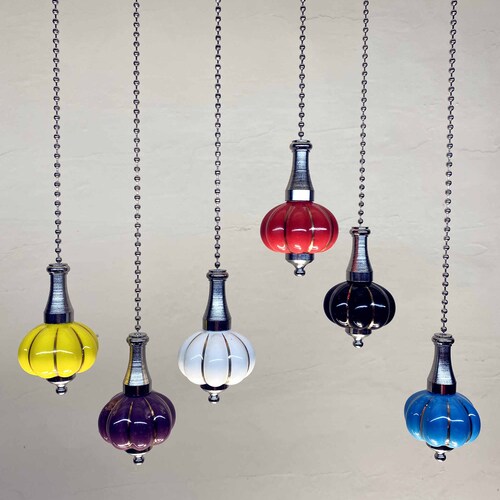 Light Pull Chain Cord Ceramic Pumpkin for Bathroom Choose Etsy