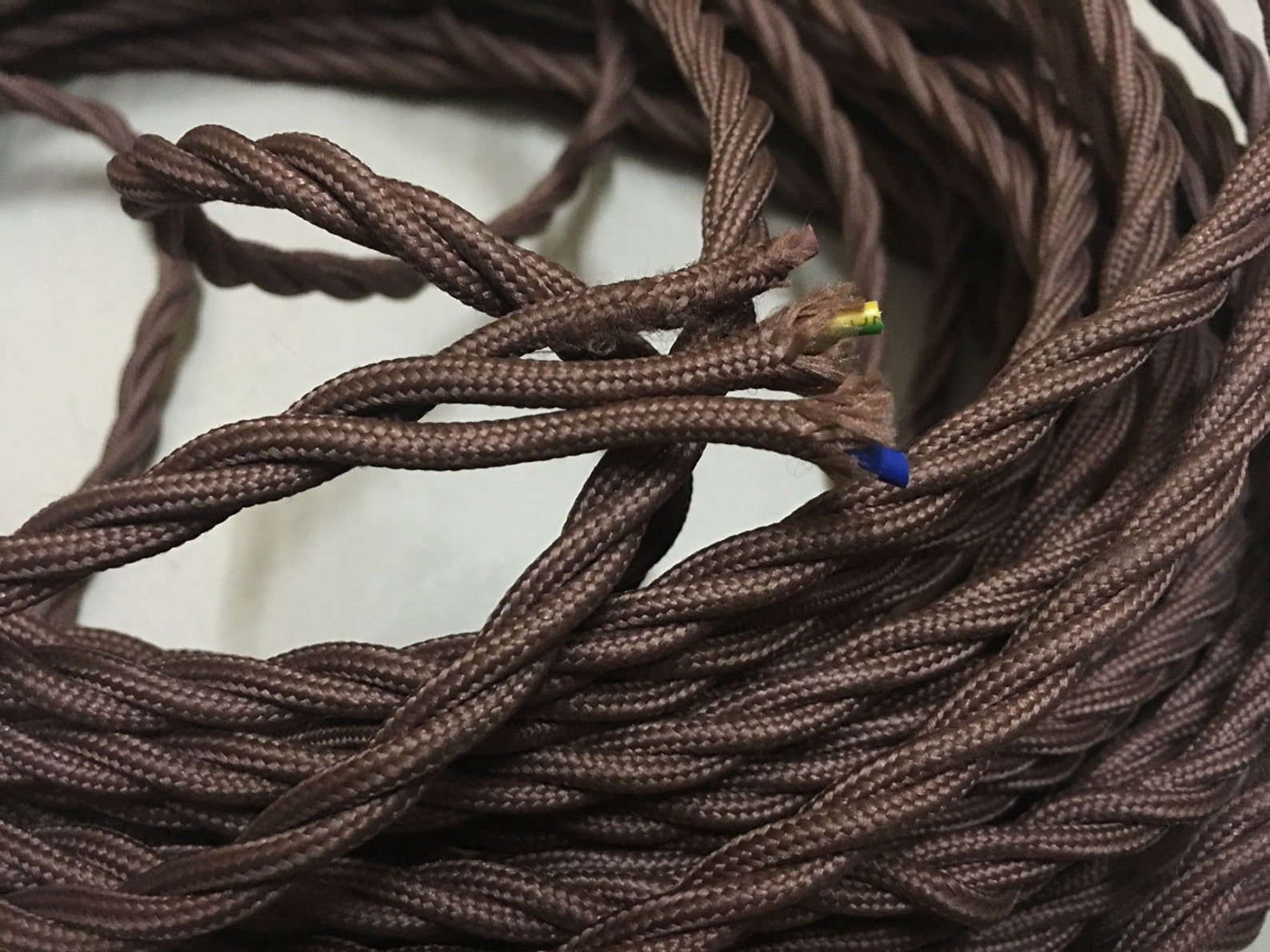 Coffee 3 Core Twisted Electric Wire DIY Cable Antique Etsy