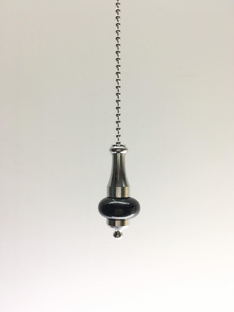 Light Pull Cord Ceramic Chrome Chain 1m Bathroom Ceiling Fan Switch Pull Cord