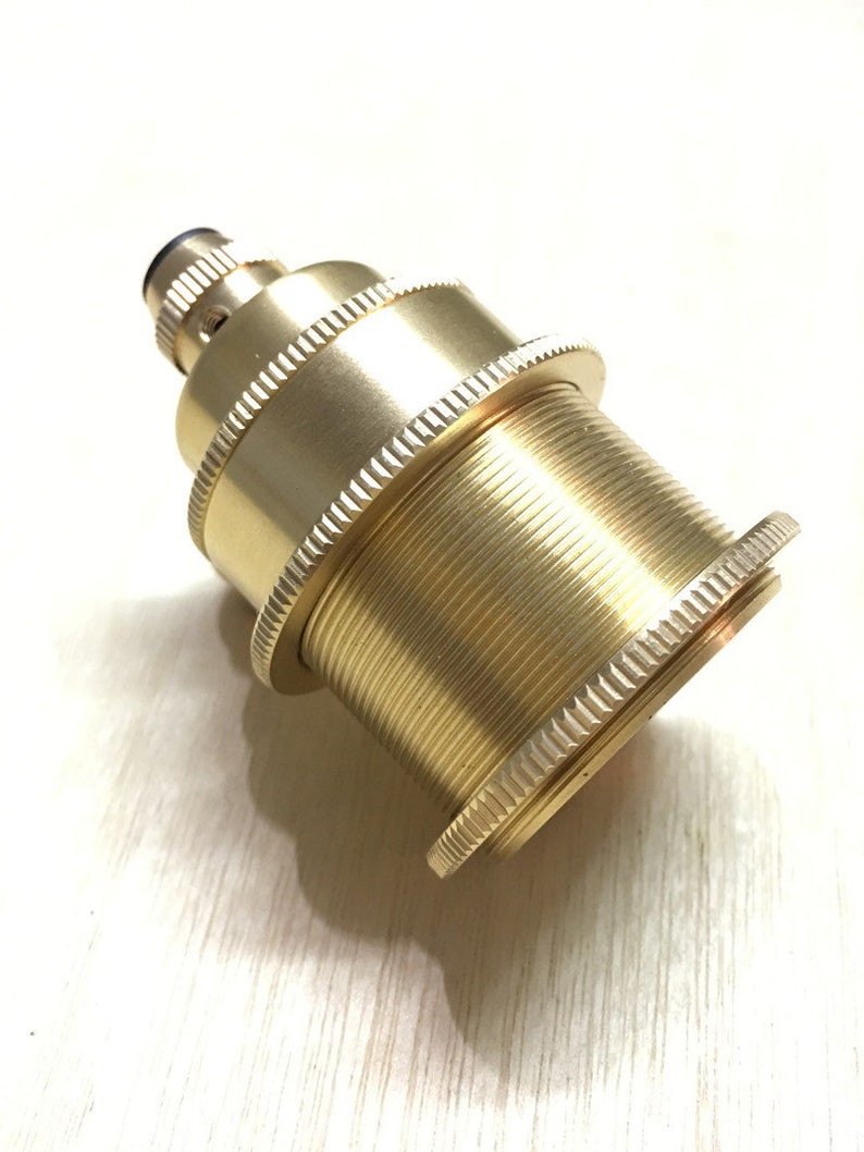 Es E27 Brass Cord Grip Pendant Lamp Holder For Vintage Bulbs 2 Shade Rings