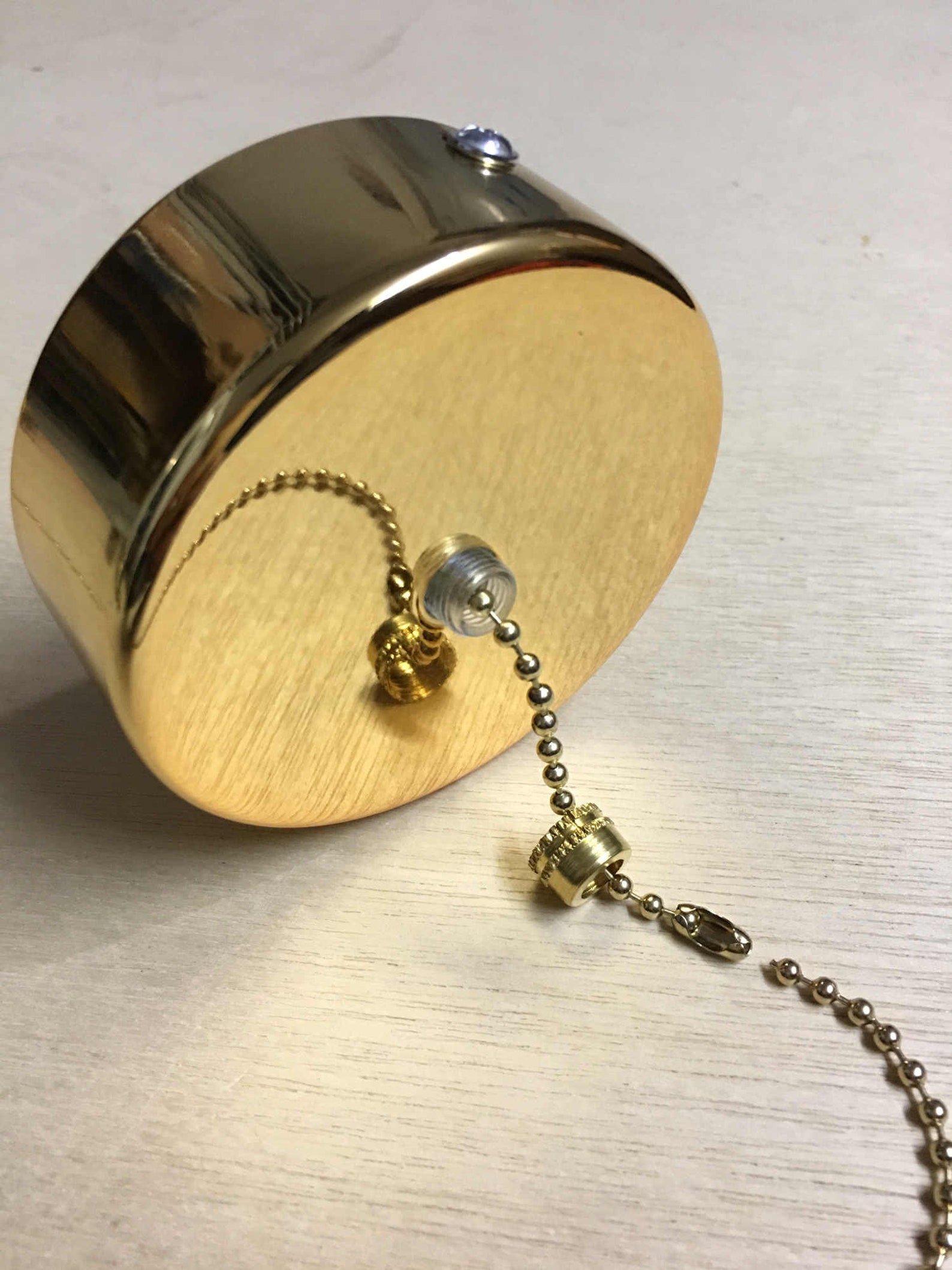 Light Pull Chain Switch Gold Cover for Bathroom Ceiling Fan Light 100cm