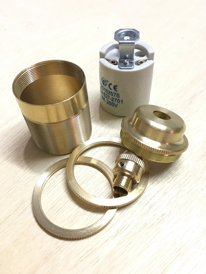 ES E27 Brass Cord Grip Pendant Lamp Holder for Vintage Bulbs2 Etsy