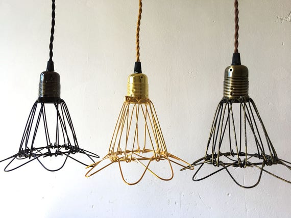 Vintage Industrie Metall Draht Käfig hängen Lampe Schatten Anhänger Licht  Kronleuchter -  Schweiz