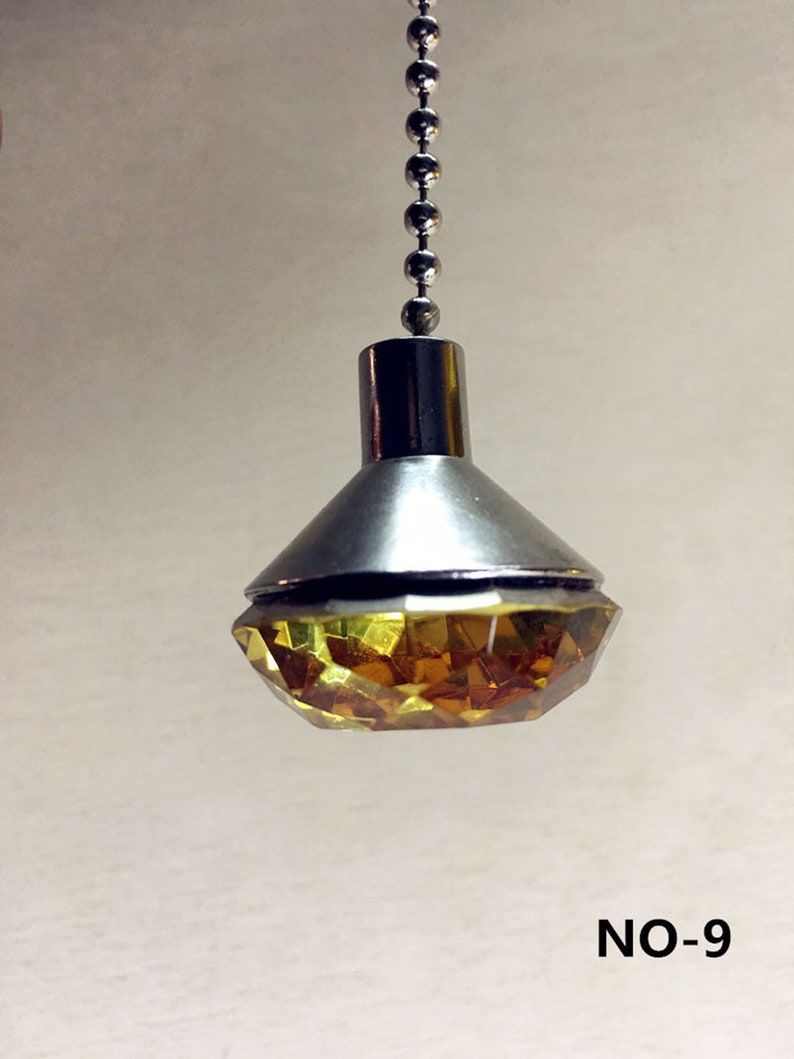 Light Pull Chain Cord Weight Crystal Chrome Bathroom Roman Etsy