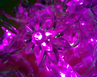 Flower Battery Operated 4M 40LED Christmas Wedding String Fairy Lights