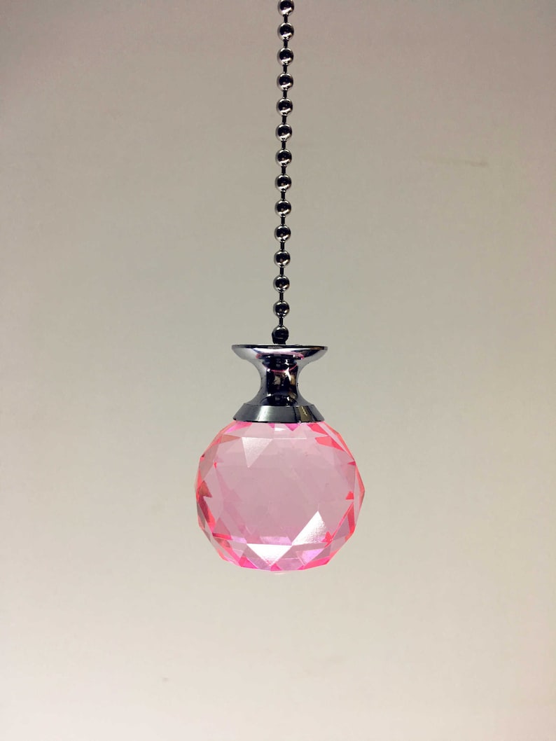 Light Pull Chain Cord Round Crystal Chrome Bathroom Choose 100 Etsy