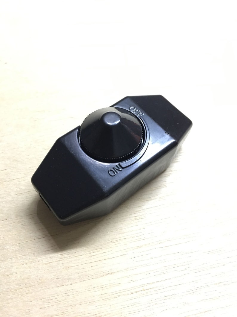 Black Dimmer Switch Table Lamp Wall Light Replacement Rotary Etsy