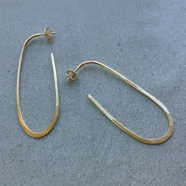 Long Post Stud Earrings Etsy