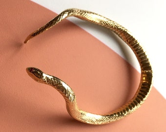 Realistische handgemaakte massieve slangenarmband