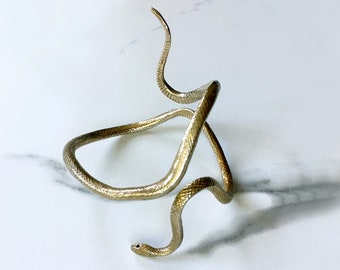 Handgemaakte grote slang opgerolde onderarm slangenarmband