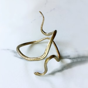 Handmade Large Serpent Coiled Forearm Snake Bracelet