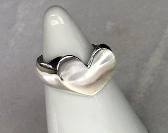 Heart Shaped Smooth Chunky Handmade Love Ring