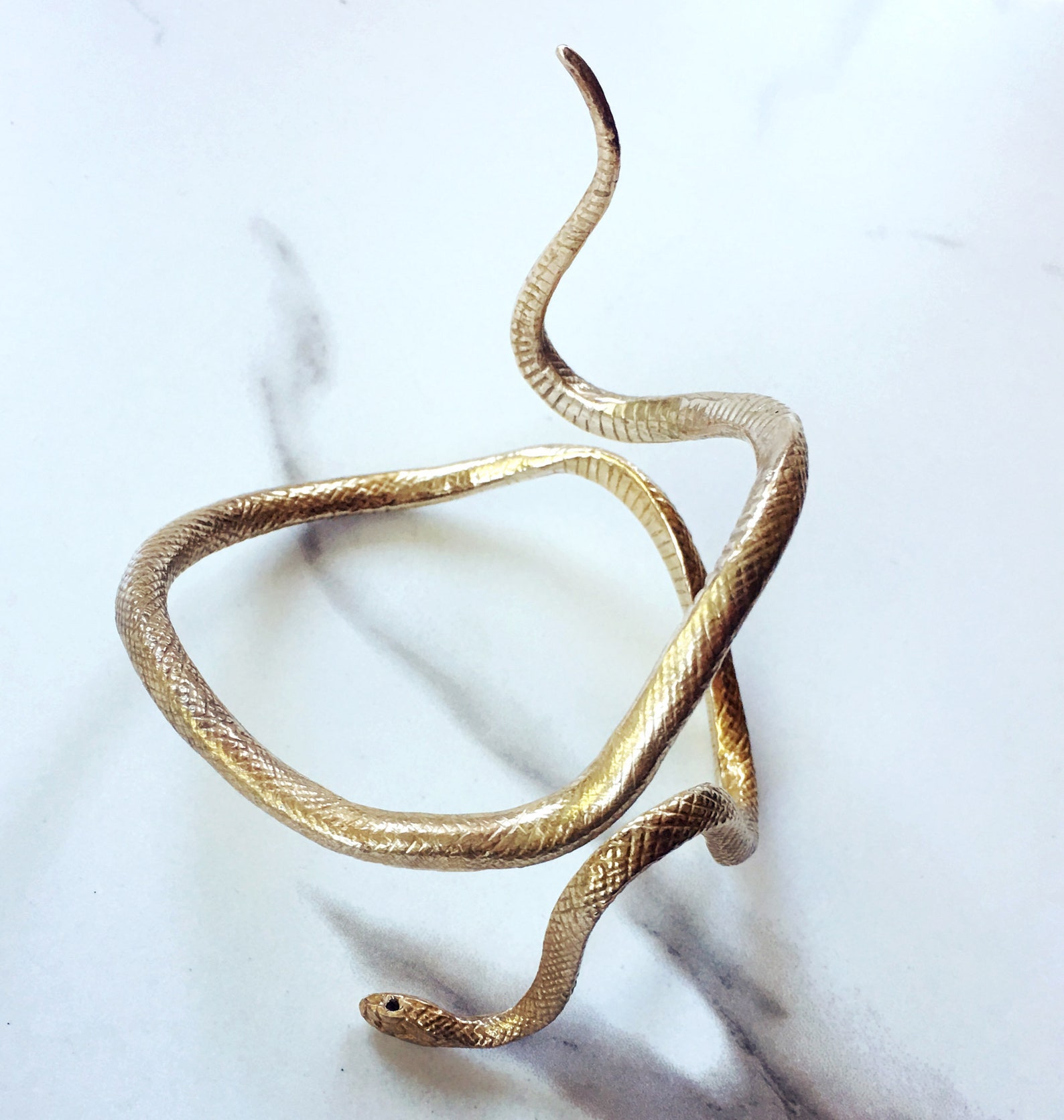 Handmade Solid Snake Arm Snake Arm Cuff Wrap Realistic Etsy