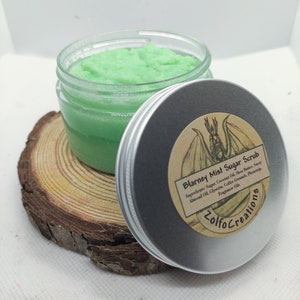 Sugar Scrub, Blarney Mist Sugar Scrub Jar, Gentle Exfoliating