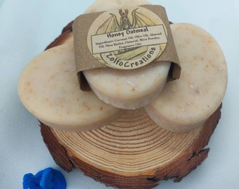 Oatmeal Soap Bar, Oat Dragon Oatmeal Bar Soap, Artisan Soap, Small Oval Bar Soap