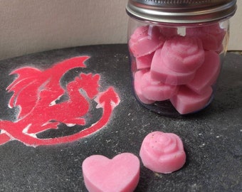 Fruit Sugar Scrub Hearts, Sweet Dragon's Fruit Sugar Scrubs, Gentle Exfoliating